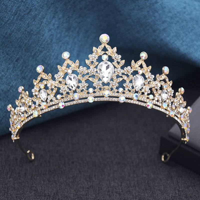 15 Farben Prinzessinnen-Krone Braut-Diademe und -Kronen für Frauen Abschlussball Geburtstag Hochzeit Haarschmuck Party-Kopfschmuck