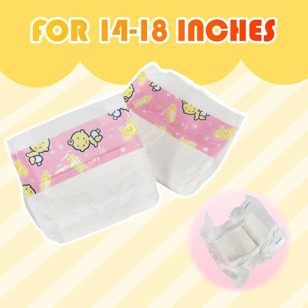 Baby-Puppen-Windeln, 10 Stück, Nachfüllpackung für Reborn-Puppen-Windeln, Wiederverwendbares Zubehör für Babypuppen, Neugeborenen-Windeln – Detail 7