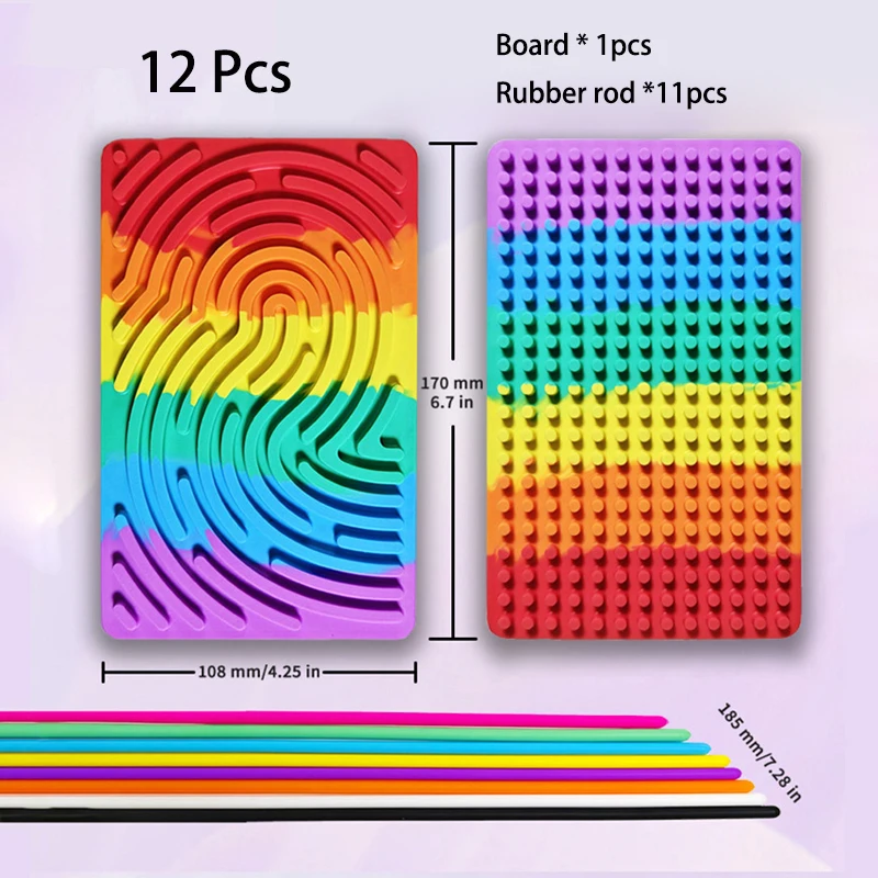Creatieve regenboog siliconen zintuiglijke activiteit balbord Montessori kleurtraining speelgoed dubbelzijdig druk bord fijne motoriek plezier