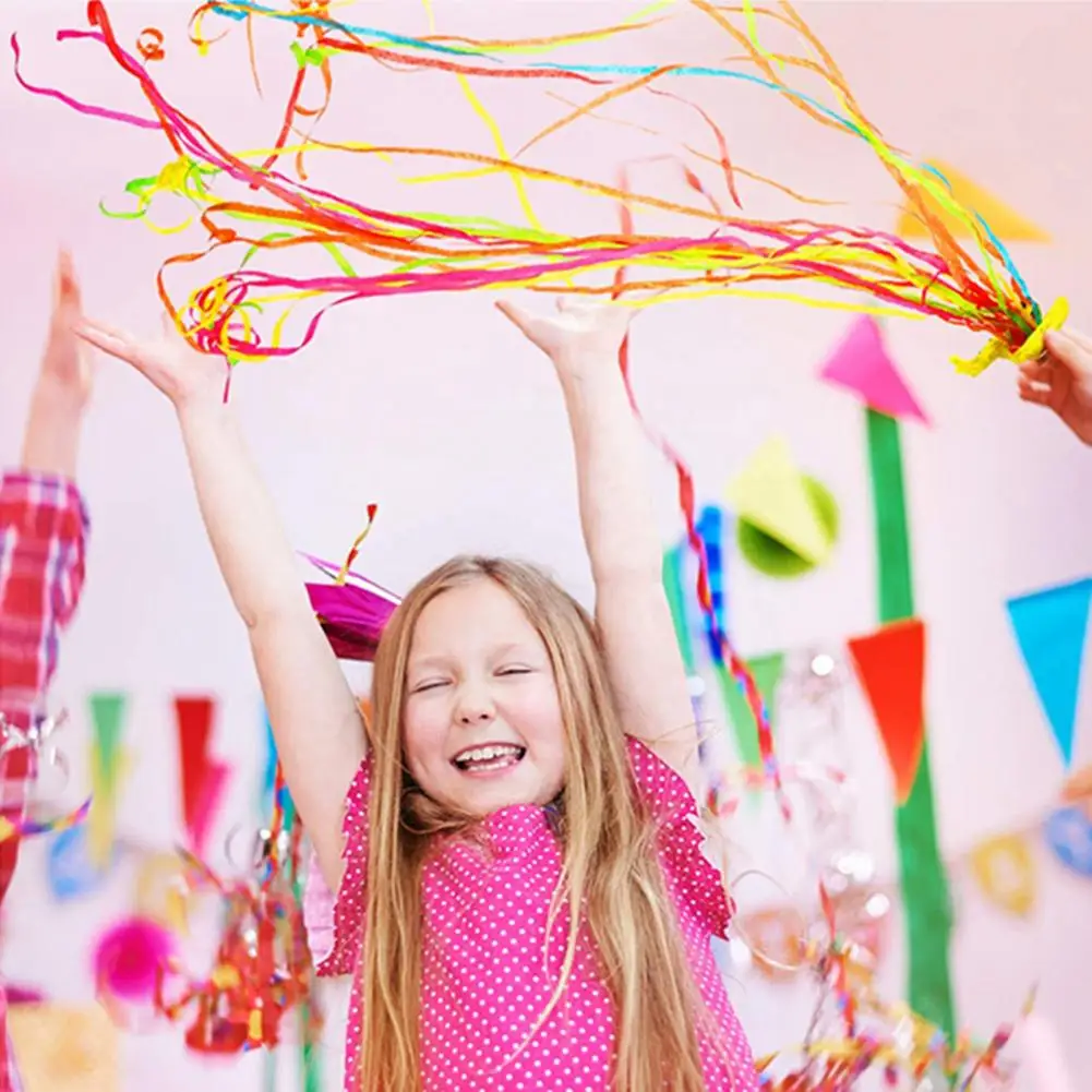 No Mess Confetti Streamers 10pcs Hand Throw Streamer Poppers No Mess Confetti Paper Birthday Wedding Graduation Retirement Party