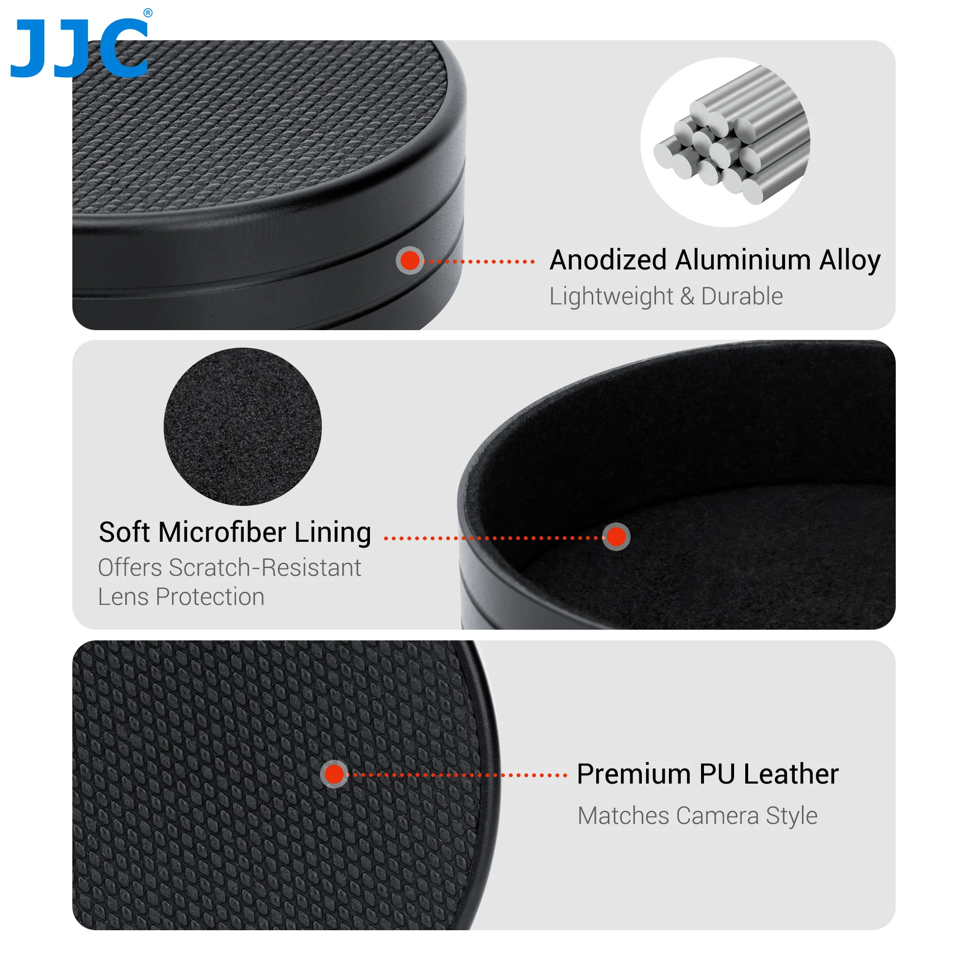 Легкая крышка объектива JJC для Leica Q3 43 Q3 Q2 Q-P, крышка объектива из алюминиевого сплава, защита от царапин, пыленепроницаемые аксессуары для камеры