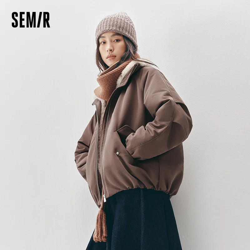 Semir Women Padded Jacket Thermal Warmth Waterproof Windproof Stain Resistant Oversized Fit Mid Length 2026 Winter