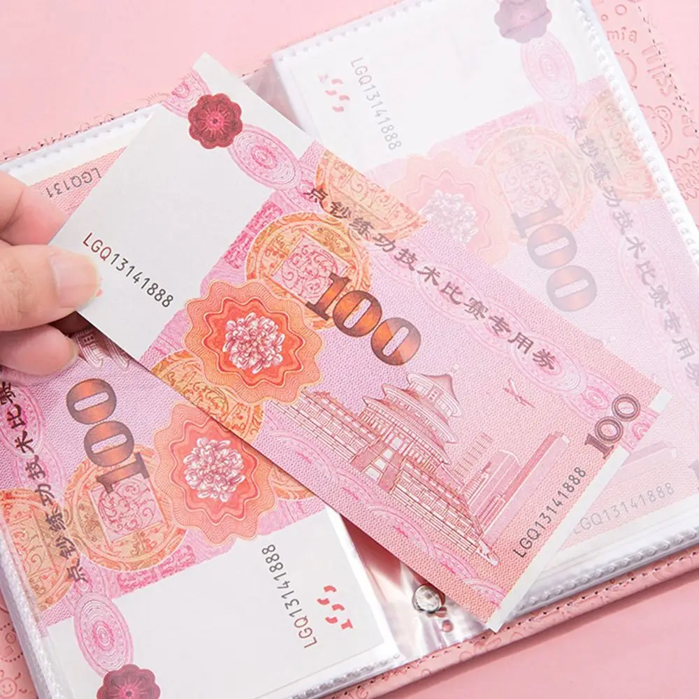 Enveloppes en PU 100 pour défi d'économie d'argent, feuilles de défis d'épargne étanches de grande capacité avec verrouillage par mot de passe, réutilisables