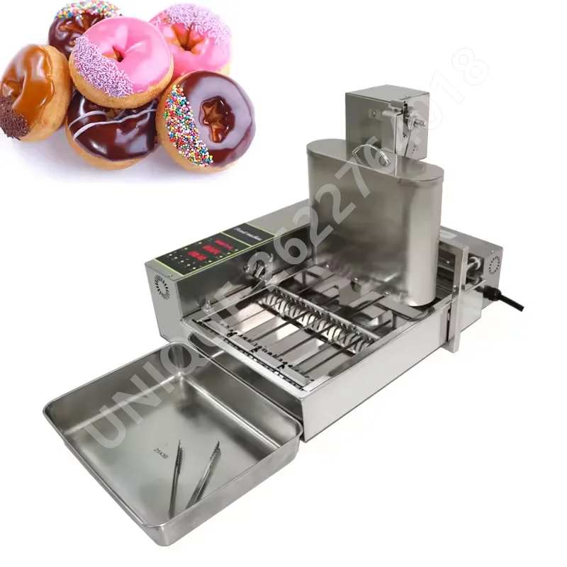 

Commercial 4 Rows Mini Donut Machine Donut Electric Frying Maker Automatic Digital Doughnut Making Machine Donut Fryer Machine