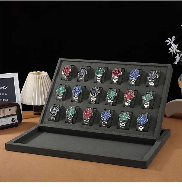 

Watch Storage Case Tray Shockproof Watch Organizer Display Box Personalised Portable High-end Luxury Mysterious Box 18 /20 Slots