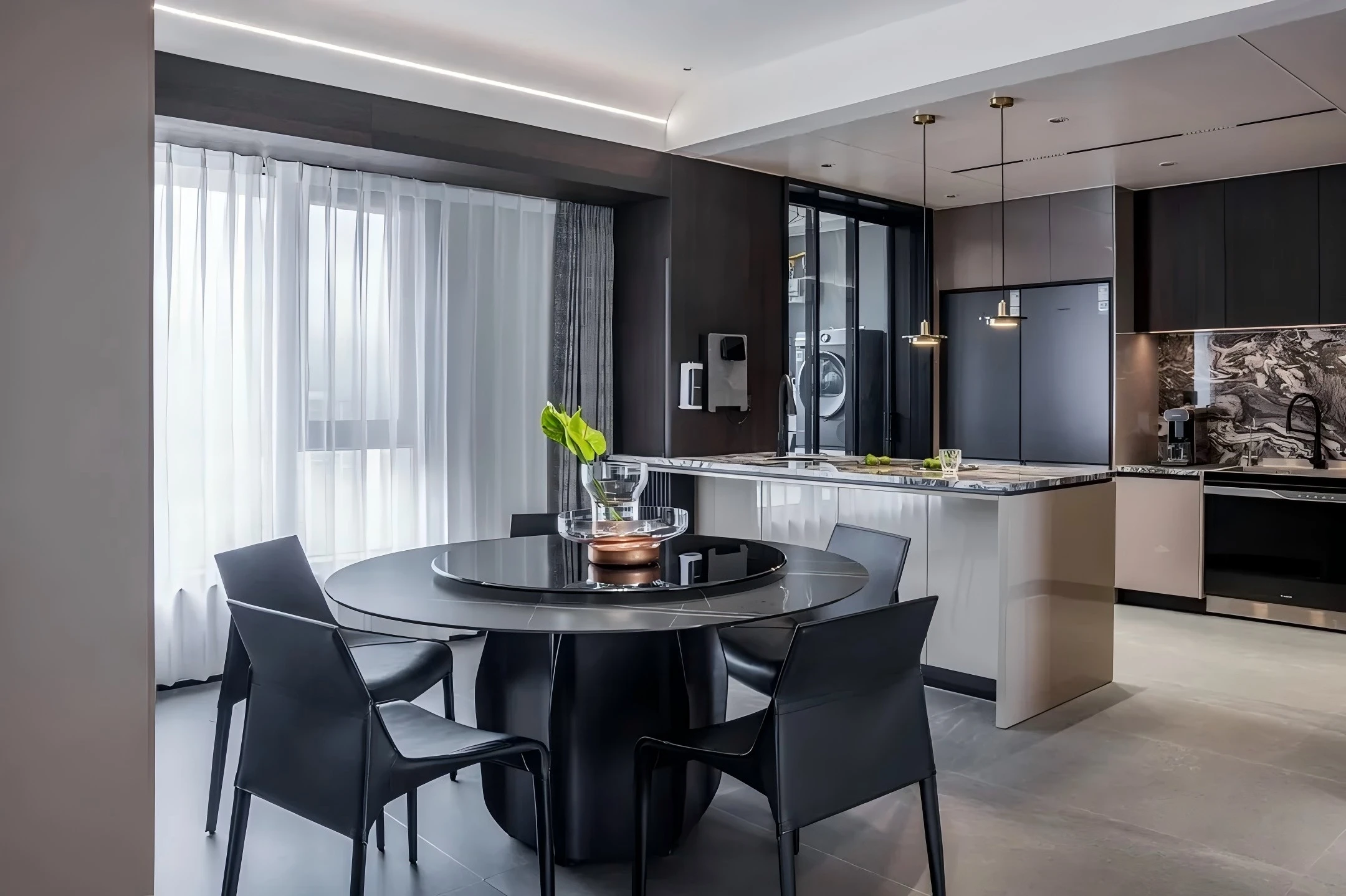 ภาพเรนเดอร์ 3 มิติ ของอพาร์ทเมนต์ Spongde Modern ตกแต่งภายในบ้าน ออกแบบกราฟิกสำหรับบ้าน