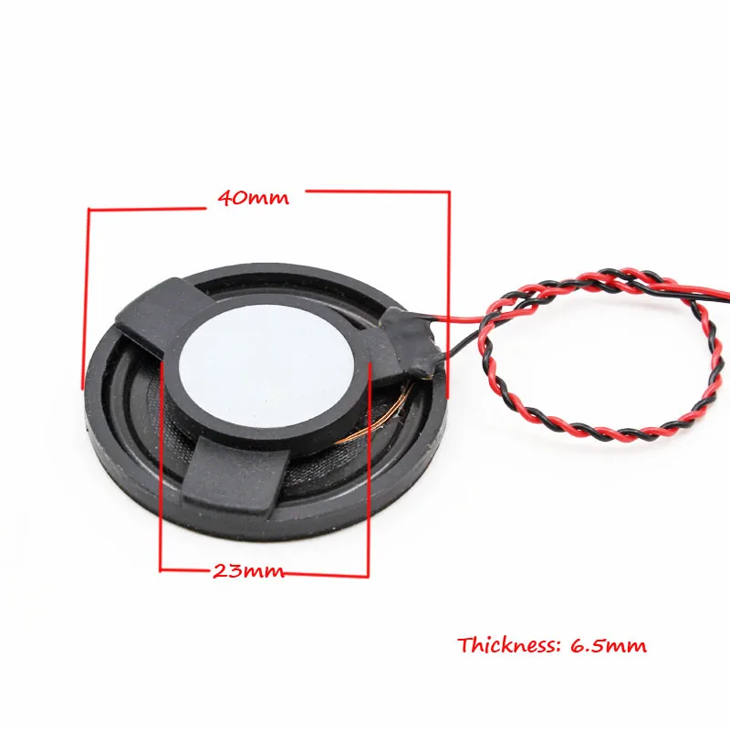 10pcs 4R 3W 40MM Round Speaker Thickness 6.5MM Complex Film Bass Loudspeaker For High-end Toys E-book