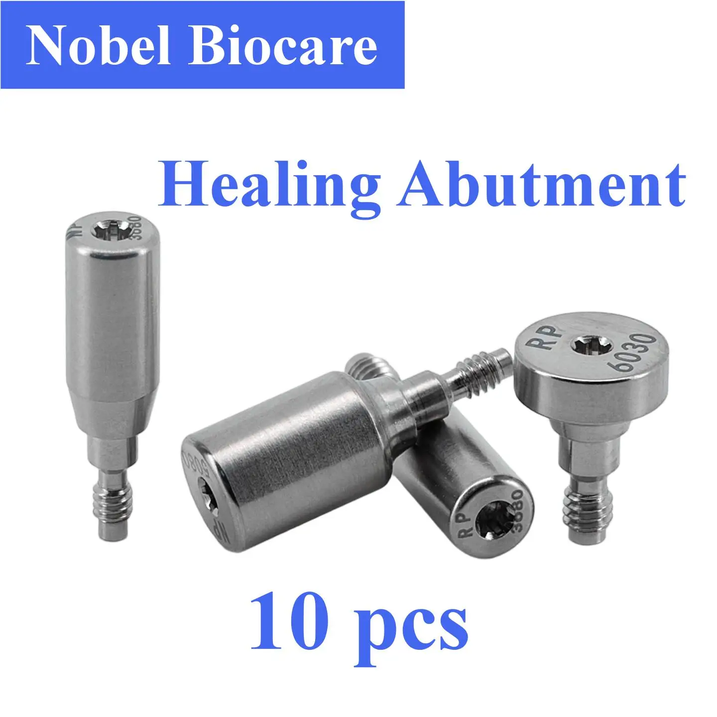 10Pcs Dental Healing Abutment For Nobel Biocare Implant System Pure Titanium Emergence Profile Screws Restorations Hardware Kits