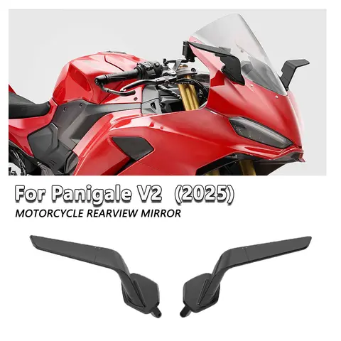 New Motorcycle Mirrors Stealth Winglets Mirrors Wing Mirrors For Ducati Panigale V2 PANIGLE V2 2025