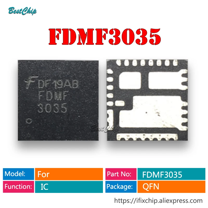 5pcs FDMF3035 FDMF 3035 FDMF3037 3037 FDMF3005 FDMF3030 FDMF3039 FDMF3033  QFN