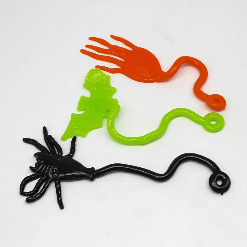 10Pcs Halloween Skeleton Spider Prank Antistress Gadget decorazione puntelli giocattolo di gomma gag scherzi pratici giocattoli