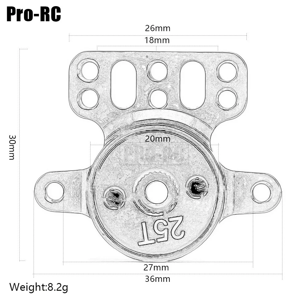 1Set Aluminum Alloy 25T Servo Saver Bllack A3 for RC Car 1/8 Tamiya T3-01 Triple Wheel Dancing Rider