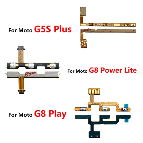 10 st. NY ersättningsvolymknapp strömbrytare på/av sidoknapp flex för Moto G8 Power Lite G7 G6 G5 G5S G4 Plus Play 10 best sales Moto G 8 Power - №3