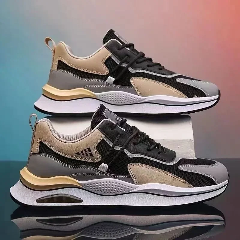 

Men's Sport Shoes Mesh Breathable Casual Running Travel Lightweight Fashion Trendy Slip-On Shoes Rubber Sole Zapatillas Hombre