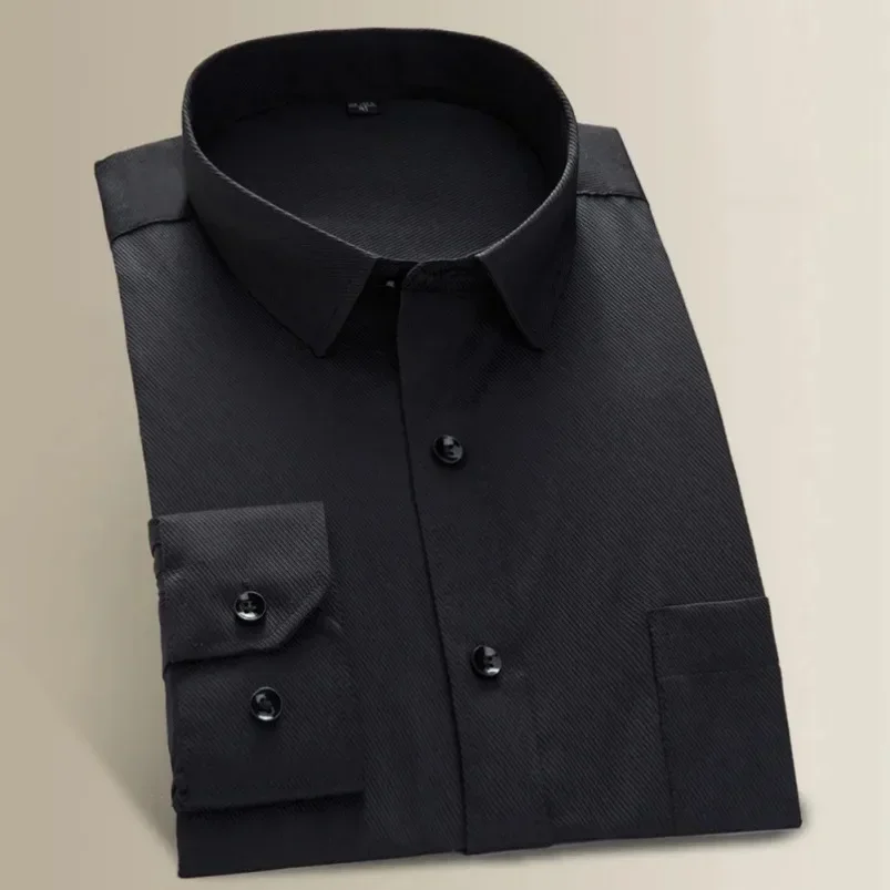 

Plus Large Size 9XL 8XL 7XL Men's Long Sleeve Shirt Casual Dress Solid Color Routine Fit Design Business Male Social Shirts