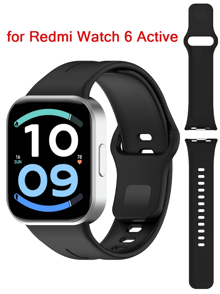 Silicone Band for Redmi Watch 6 Active/6 Lite/4/5/6 Accessories Original Sport Correa Bracelet for Xiaomi band 10 9 8 pro Straps