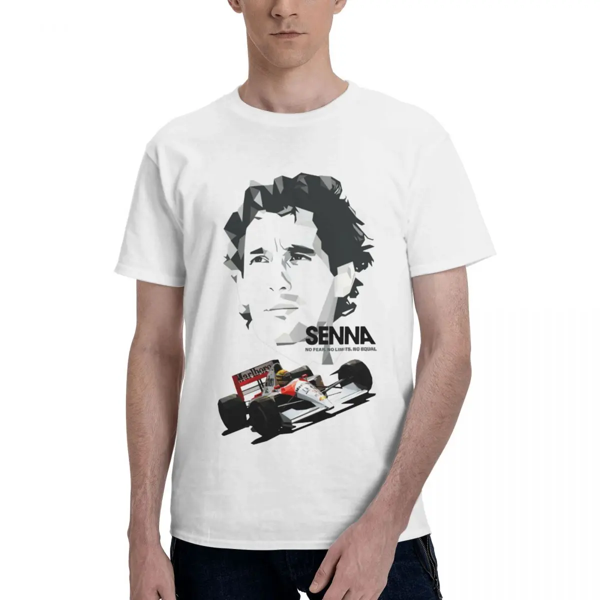 Men T Shirt Ayrton Senna Legend Cotton Y2K Graphic Customized Unisex Clothes T Shirts