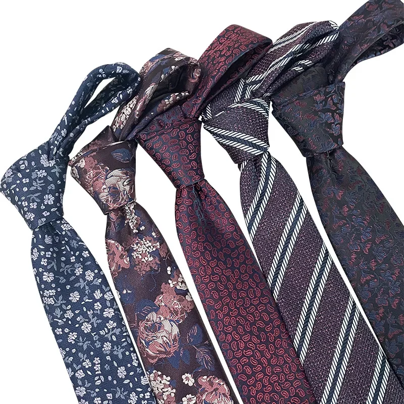 

Colored woven polyester tie trendy, fashionable, classic, business and casual men's 7.5cm long necktie in stock