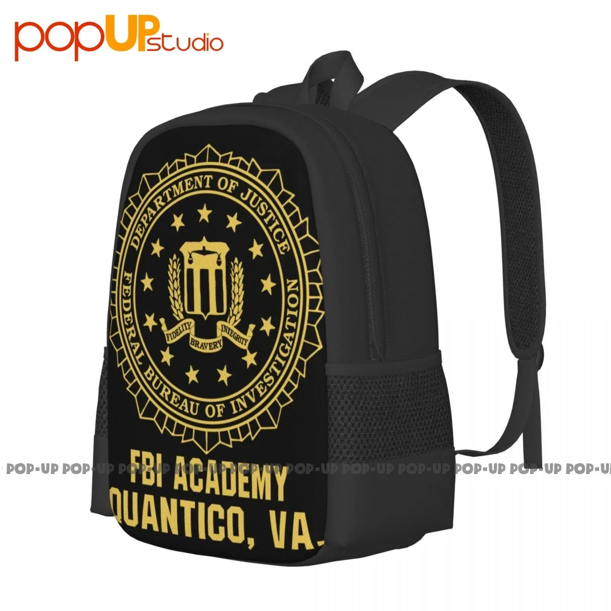 Fbi F.M.I Academy Quantico Va ، حقيبة أحذية مطبوعة بسعة كبيرة ، حقيبة حمل رياضية ، حقيبة ظهر للركوب