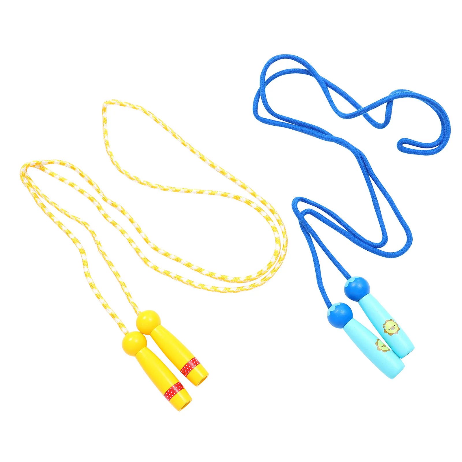 

2pcs Wooden Children Jump Ropes Durable Flexible Kids Exercise Equipment Anti Beating Wear Resistant Fitness Adjustable