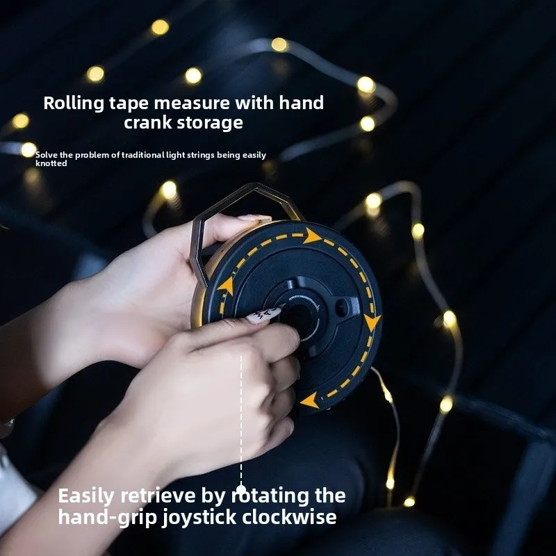 2026 Multi Function Outdoor Tape Measure Camping LED Ambient Light Portable Decor Lamp For Self-driving Picnic