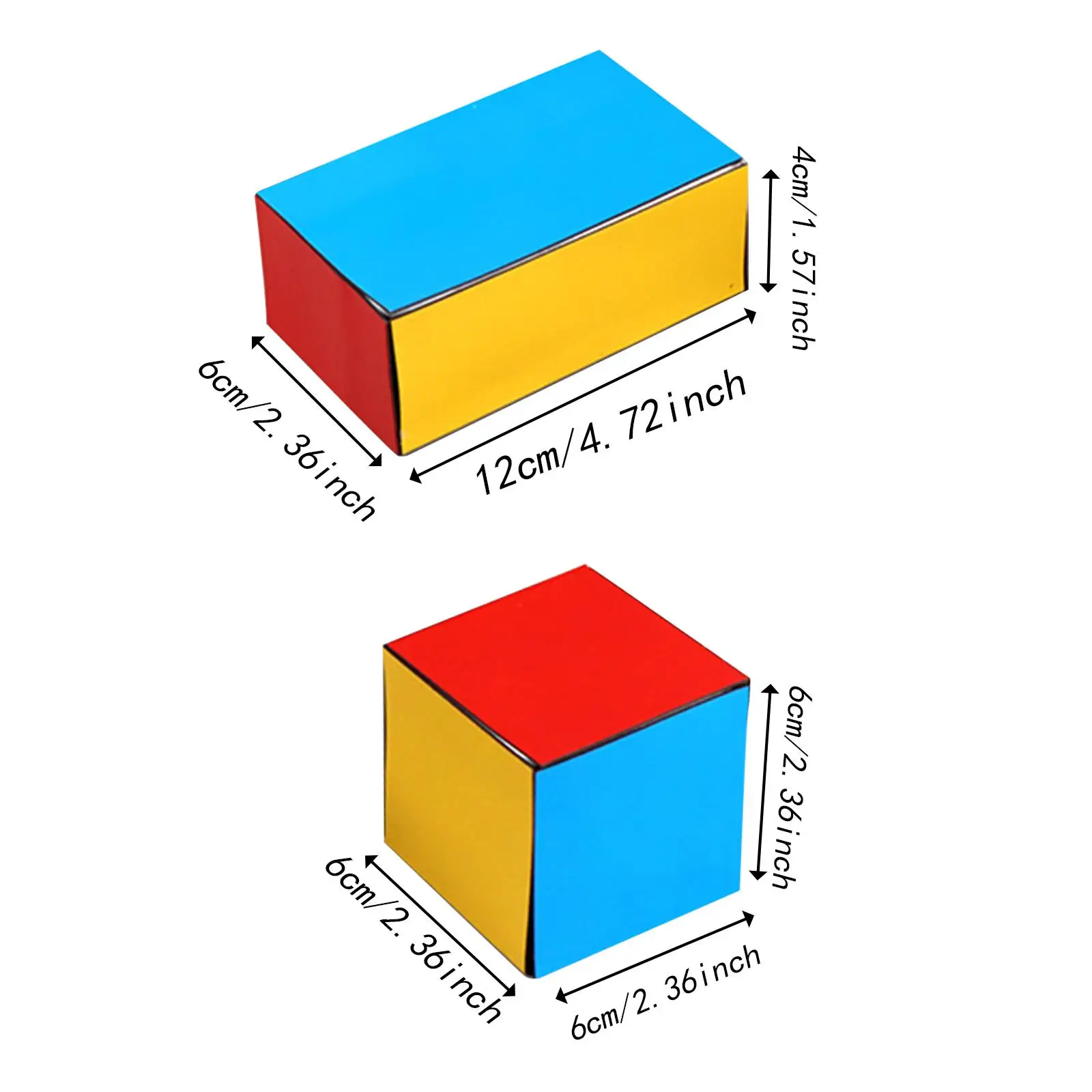 2Pcs Geometric Shapes Math Toy Learning Tool Math Teacher Supplies for Elementary Student Home Classroom School Supplies