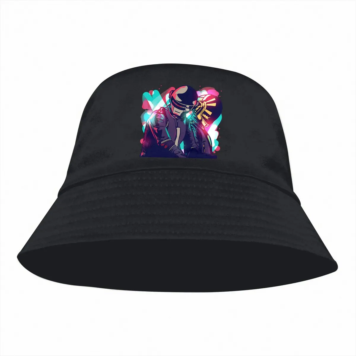 Neon Party Unisex Bucket Hats Daft Punk Hip Hop Fishing Sun Cap Fashion Style Designed