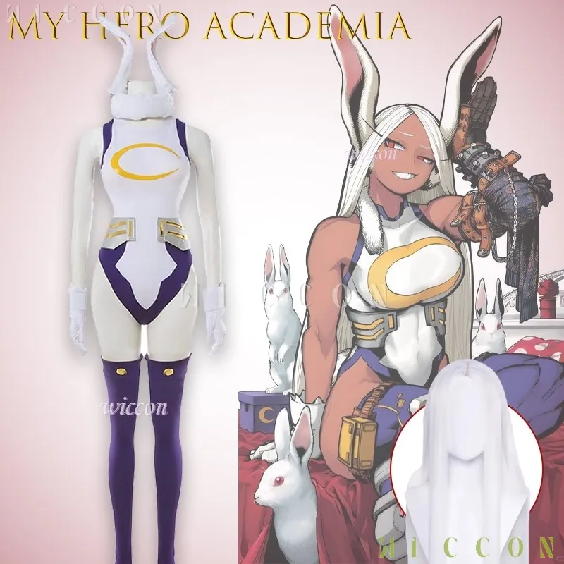 أزياء الهالوين MyHero Acade Mia Miruko التأثيرية أزياء الأرنب بطل معركة البدلة الملابس 2025 كرنفال الزي