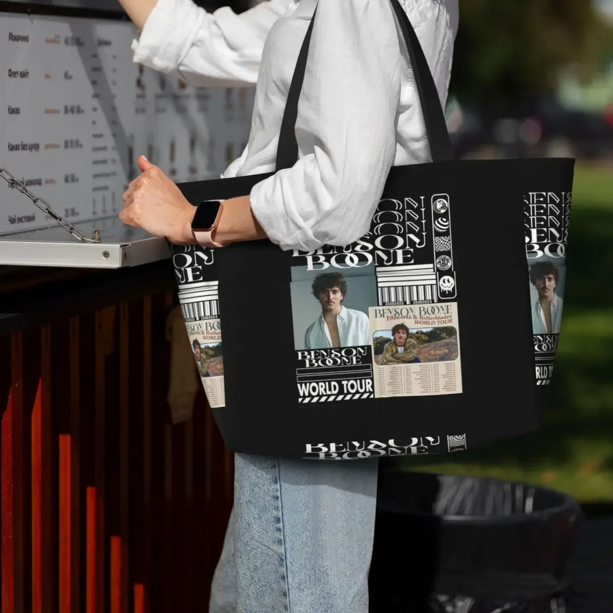 

Benson Boone Tour Beach Tote Bag Sport Gym Yoga Duffle Large Tote Bag Women Travel Bag Fitness bag