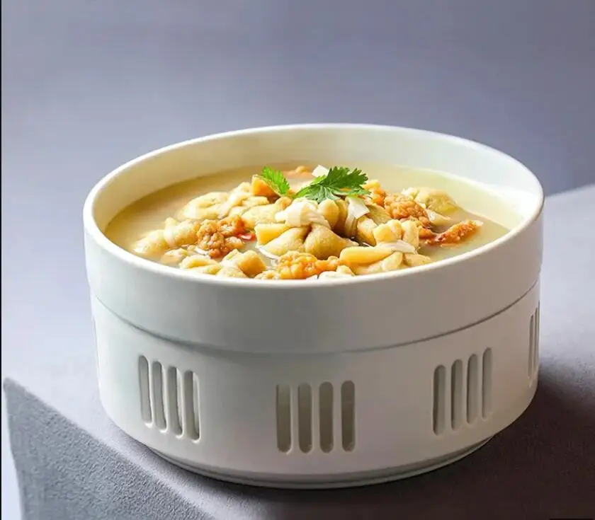 Heatable Insulation Plate White Ceramic Steak Cutlery Hotel Restaurant Main Course Delicious Dishes Decorative