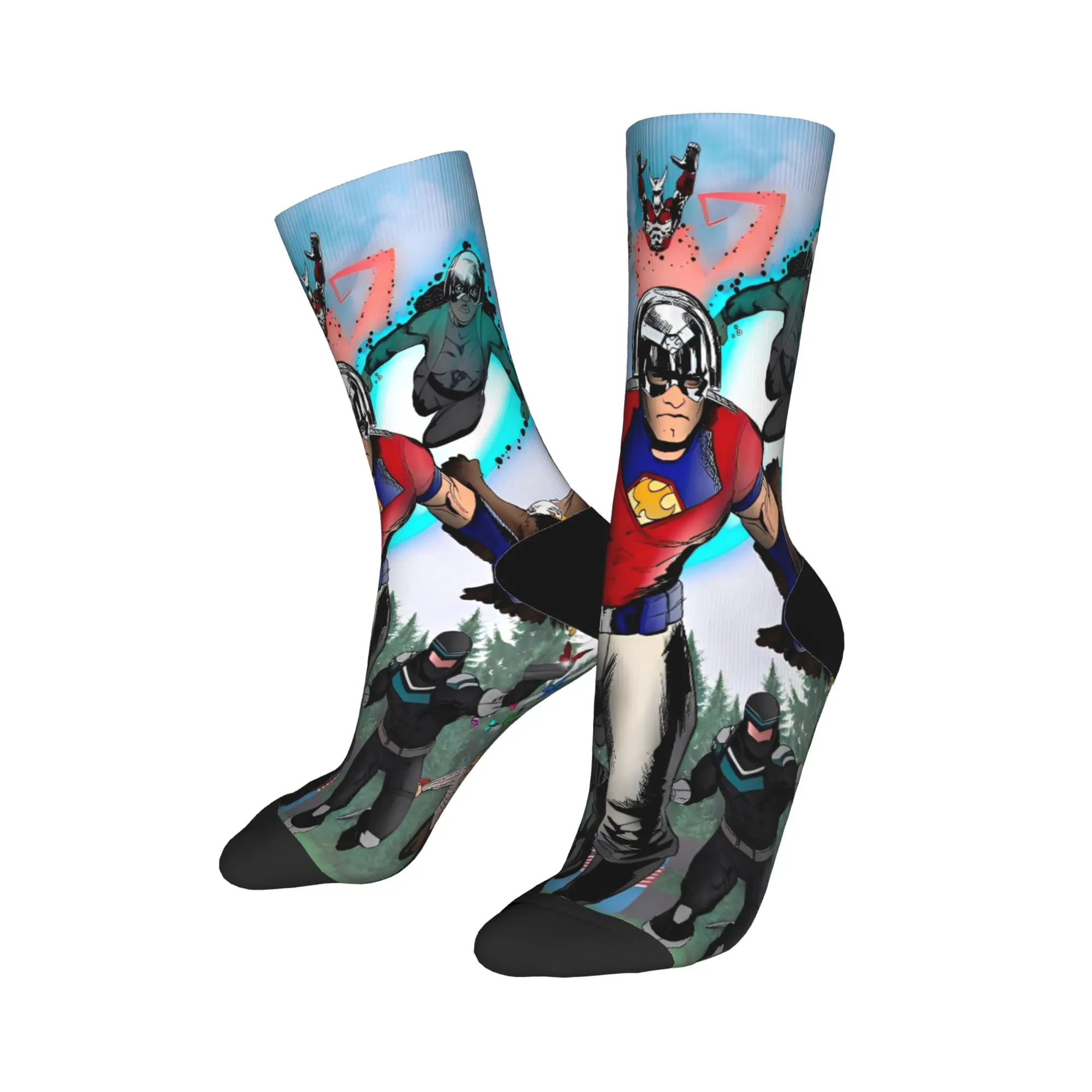 جوارب Peacemakers، جوارب عصرية للبالغين والرجال، جوارب خارجية عالية الجودة، جوارب ربيعية برسومات غير قابلة للانزلاق