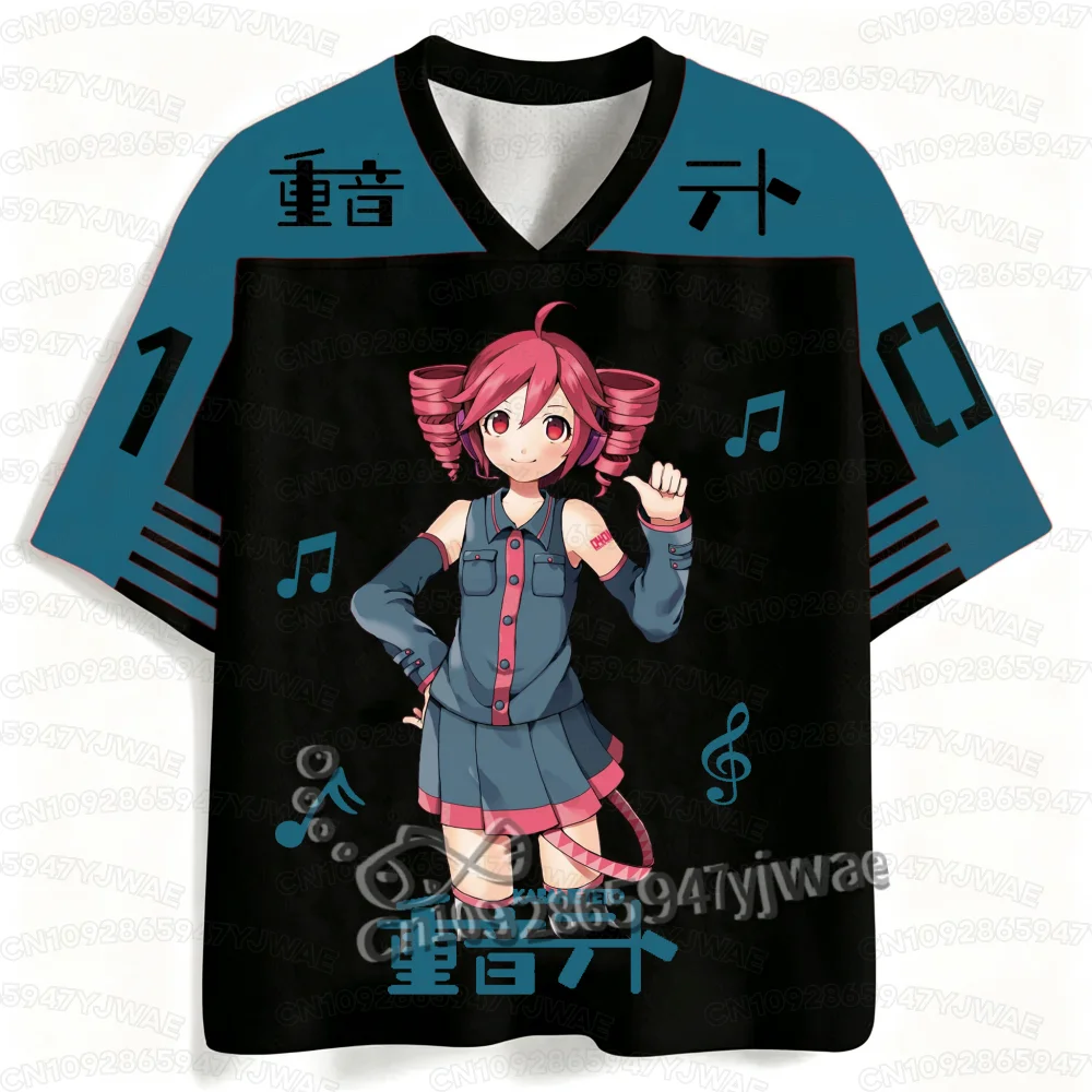 2026 Neues Sommer Anime Kasane Teto Trikot Damen Herren Fußballtrikot Sport Kurzarm Freizeit Paar T-Shirt Oberteil – Detail 3
