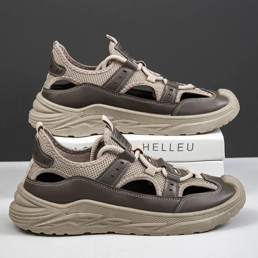 

Summer men's sandals hole shoes breathable bag head casual comfortable versatile slippers beach