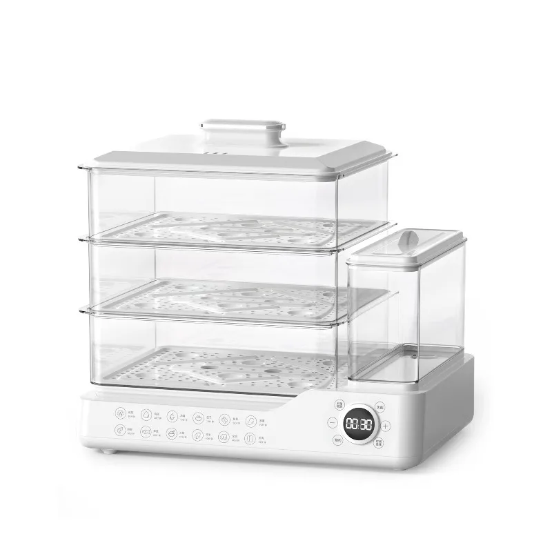 

Stewing and cooking integrated electric steamer, household small three-layer multi-functional large-capacity breakfast