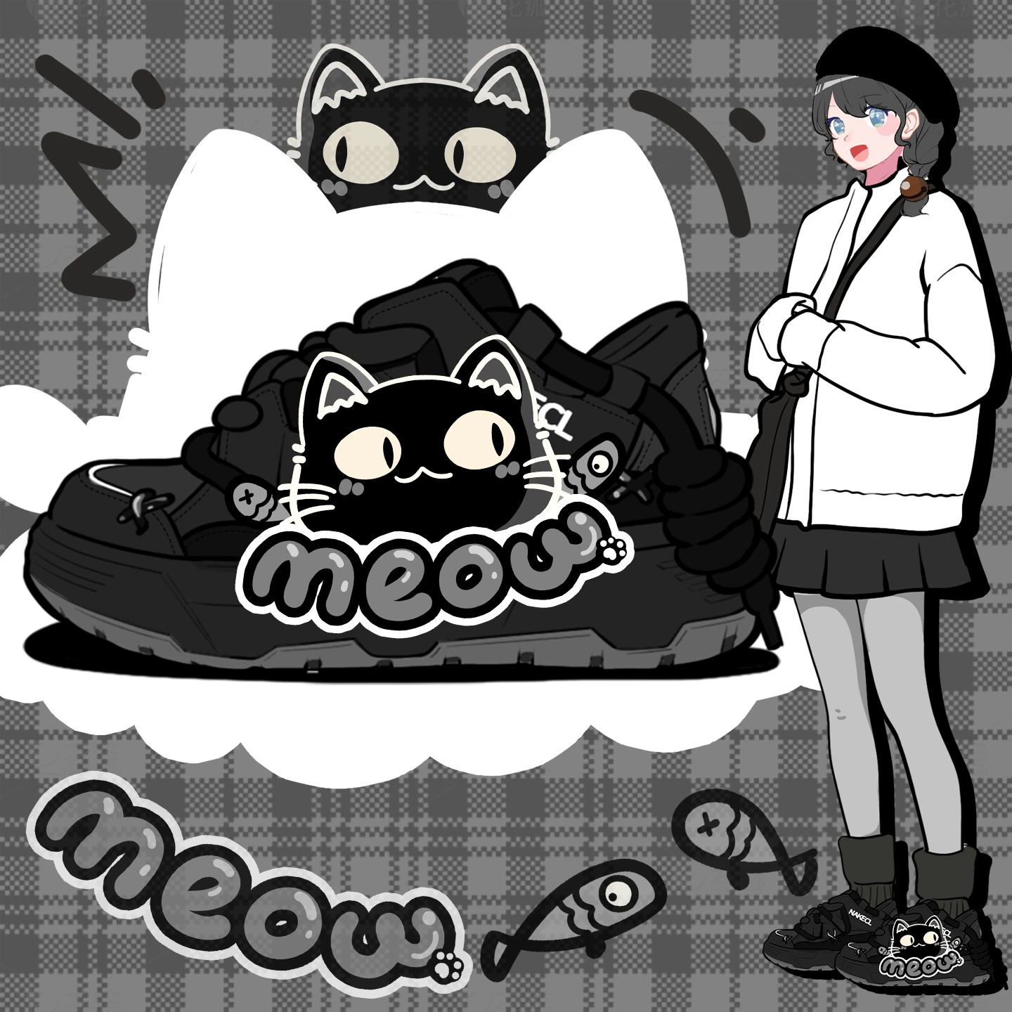 

Amy And Michael Fashionable Teenager Sports Casual Sneakers Female Low Top Chunky Shoes Original Design Women Black Trainers