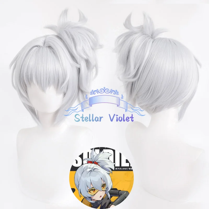 

Game Zenless Zone Zero Soldier 11 Парик для косплея Серебристо-белый 35 см Короткие волосы Термостойкие синтетические волосы Парики аниме + Кепка для парика