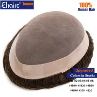 Prótesis capilar Mono para hombres, pelucas de cabello Natural para hombres, prótesis de cabello humano masculino de 6 "", peluquín duradero para hombres