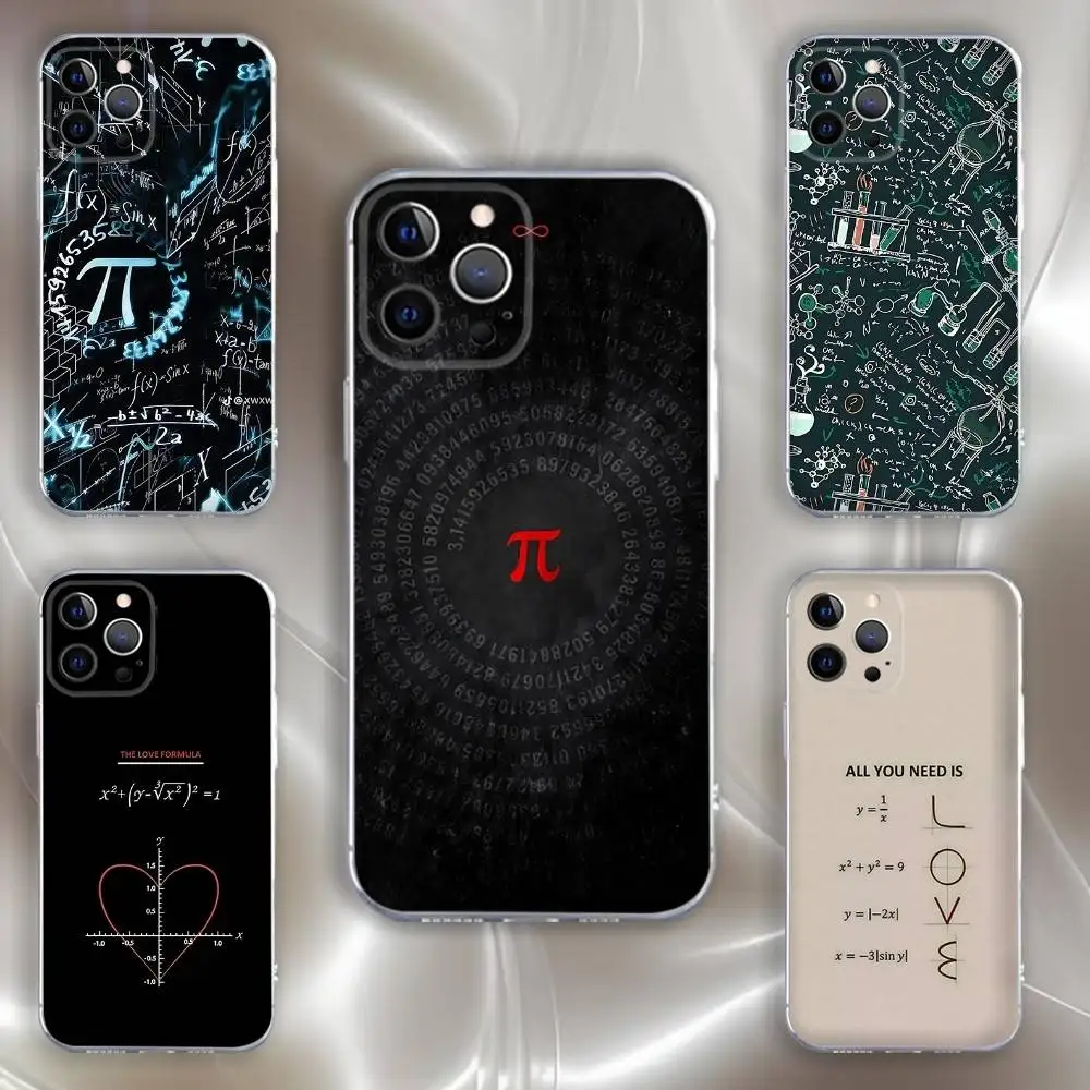 

Chemical Math Formula Phone Case For iPhone 16,15,14,13,12,11 Pro,Max,Plus,X,XS,XR,SE,Mini Transparent Silicone Soft