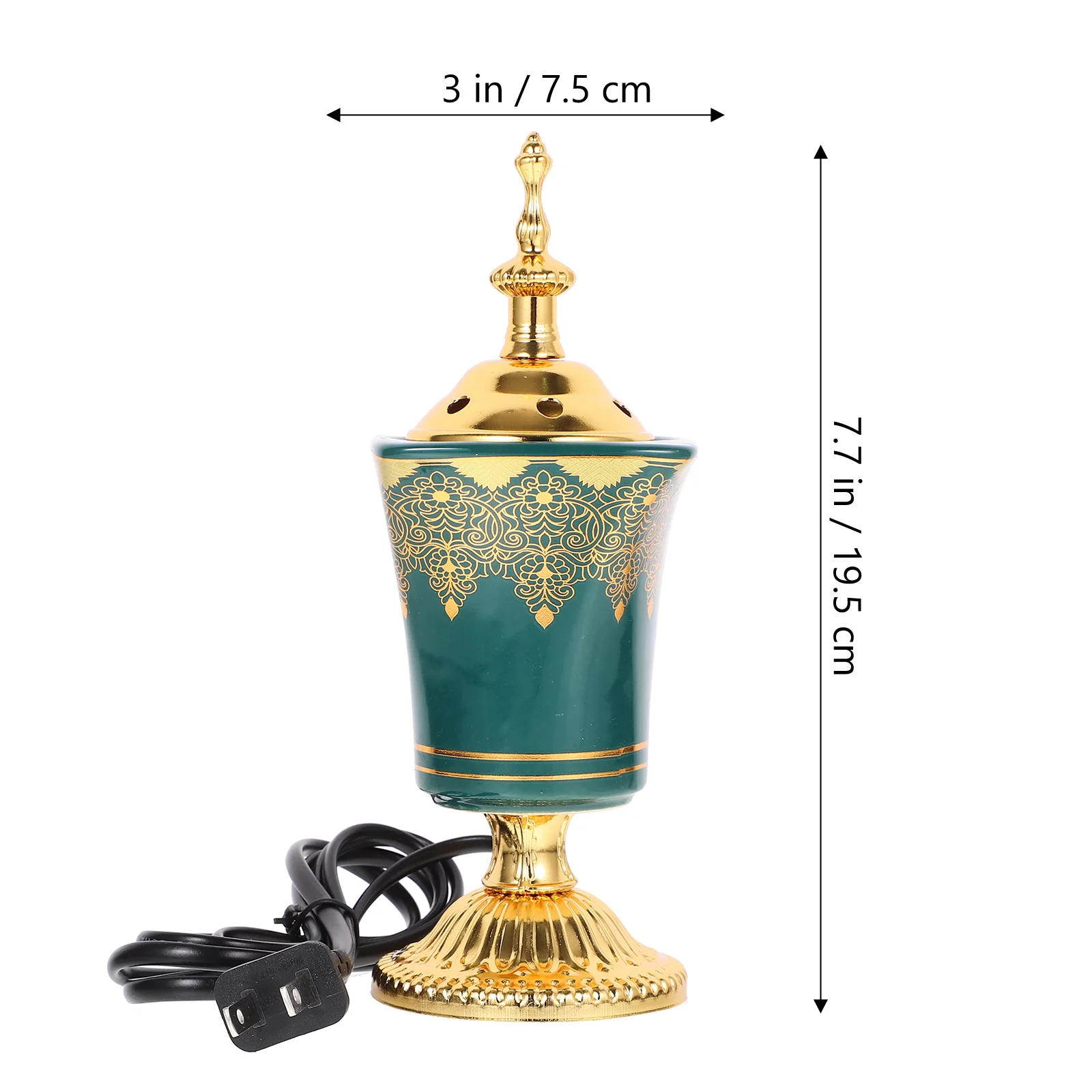 

Electric Incense Burner Vintage Style Plug In Aroma Heater For Home Office Yoga Room Decor Retro Censer Holder