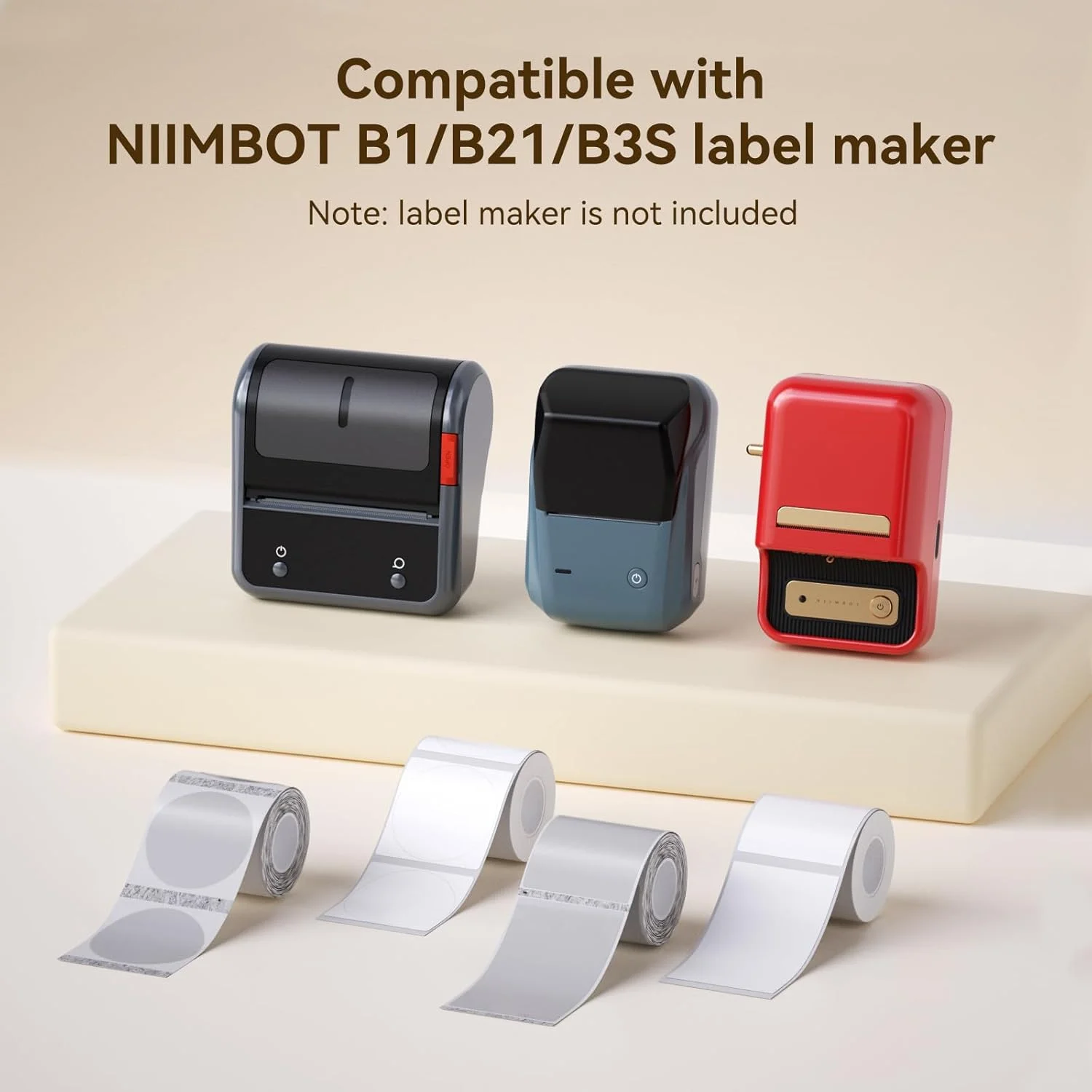 Niimbot Labels Sticker White/Color/Transparent Thermal Adhesive Paper Roll Printer Paper For Niimbot B1 B21 PRO Portable Printer