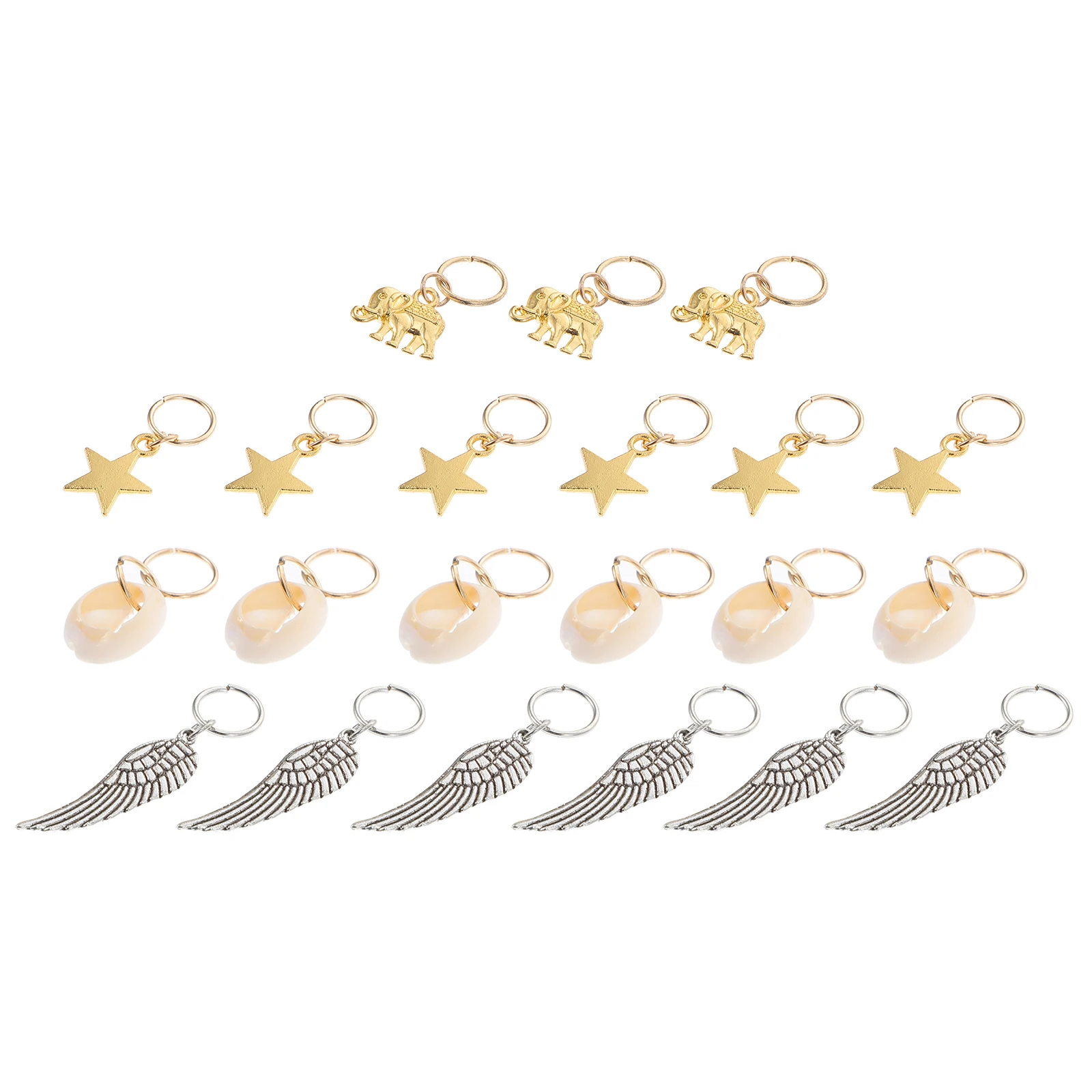 

Dreadlock Rings Hair Jewelry Braids Extensions Decorative Zinc Alloy Shells Reusable Safe Easy Party Wedding Dance Photoshoot