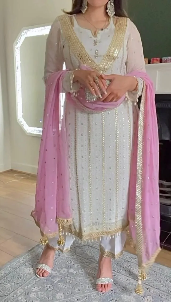 

Pakistani Salwar Kameez Indian Wedding Suit Bollywood Party Wear Dress