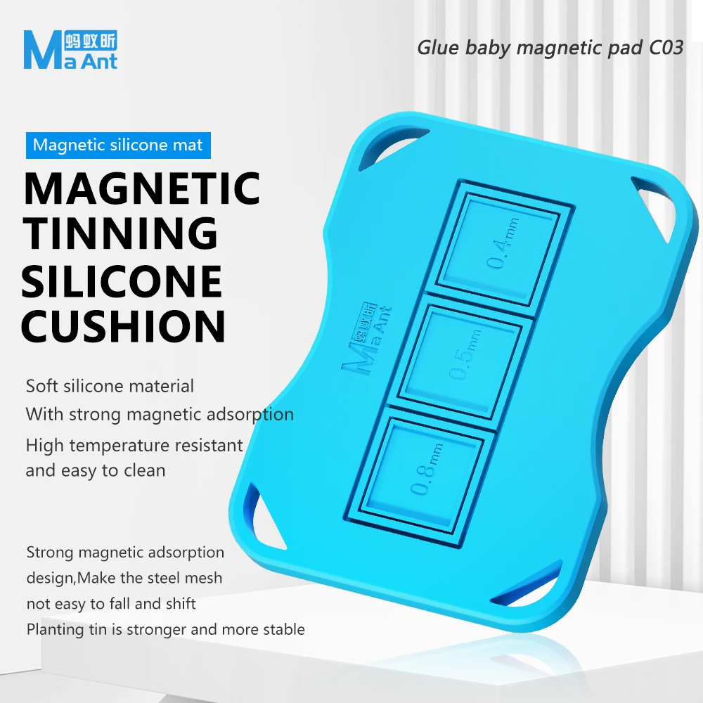 MaAnt CO3 BGA Reballing stensil basis magnetik tahan suhu tinggi untuk CPU NAND CHIP IC Alat tetap tanam timah