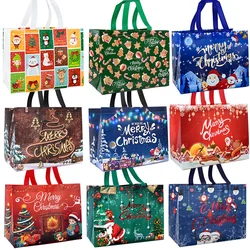 1pc Merry Christmas Gifts Bags Santa Elk confezione regalo di caramelle Non tessute Tote Bag Xmas capodanno Party Decor Noel Shopping Pouch