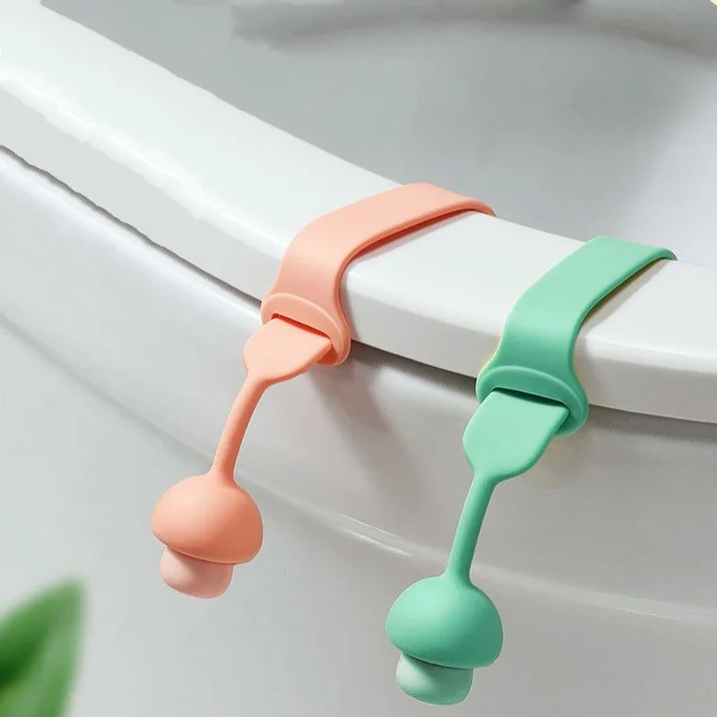 4PCS Toilet Flipper Silicone Lift Toilet Lid Toilet Seat Pull Ring Sanitary and Anti Dirt Hand Toilet Accessories