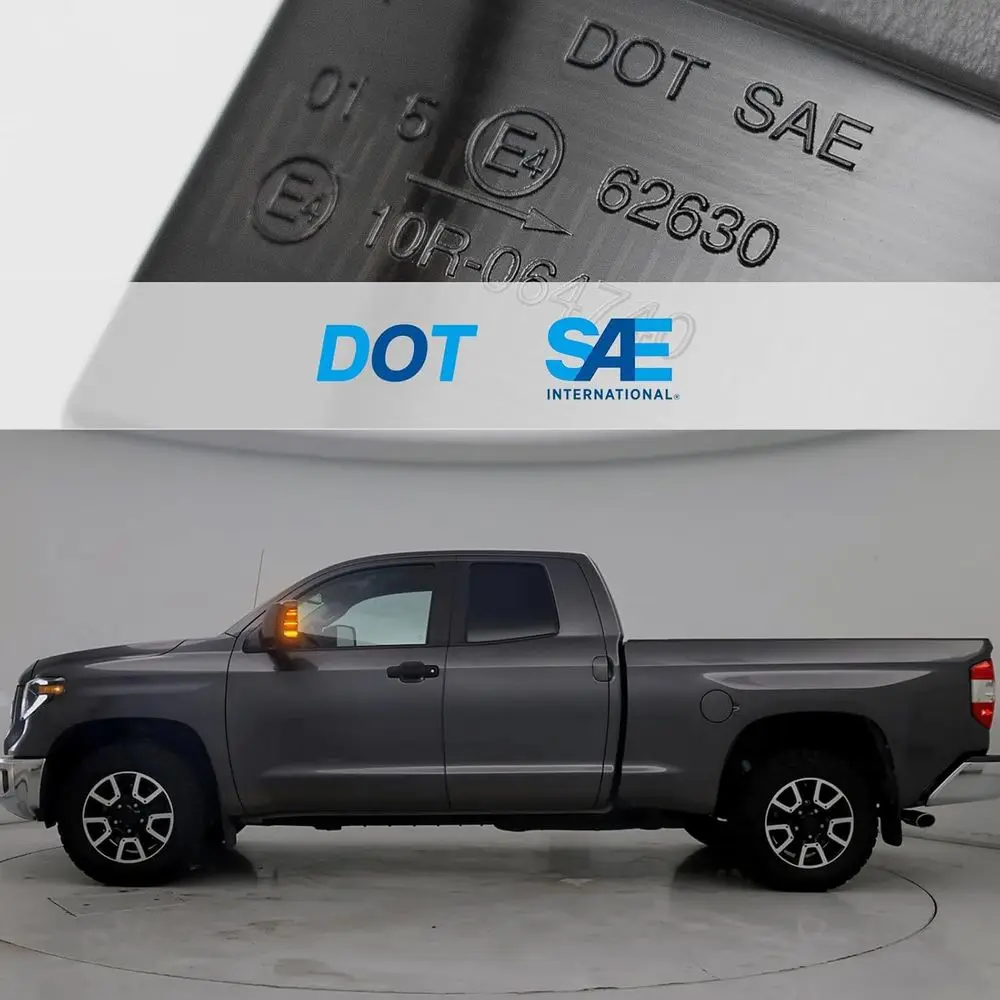 Lampeggiatore sequenziale ambrato e DRL bianco per indicatori di direzione a specchio laterale Tundra LED 2007-2021