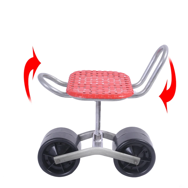 Agricultural Chair  Picking cart lazy stool thickened mobile rotating lift lazy cart work stool trolley stool small bench