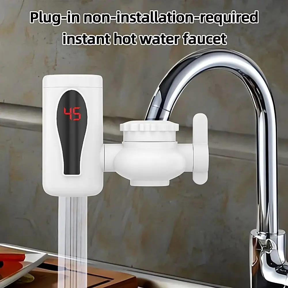 3000W Power Instant Electric Water Heater Digital Display Double Modes Tankless Water Heater Rotatable Tap LED Display