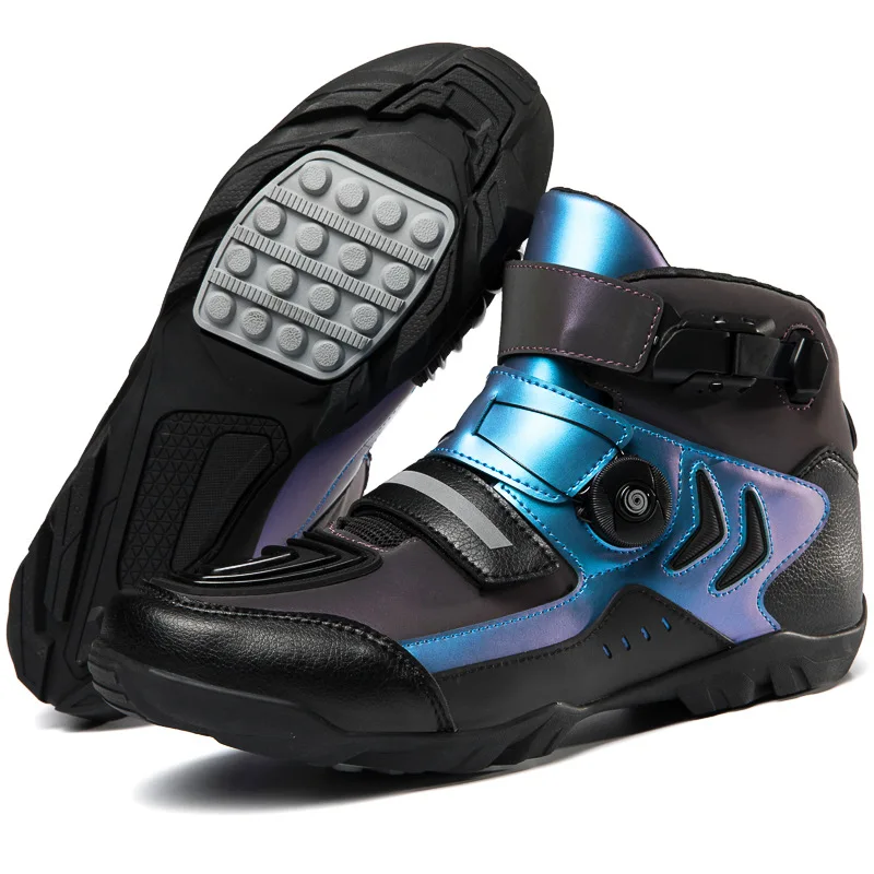 Motorcycle unisex professional leisure protective riding boots four season breathable fashion anti slip motorcycle riding shoes