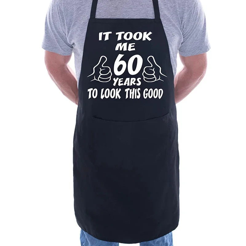 Novelty 60 Years old 60th Birthday party Christmas Anniversary BBQ Apron grandpa grandma mom daddy friend sister gift present